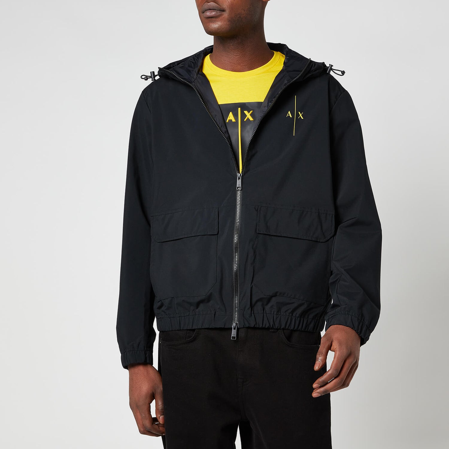 Armani Exchange Men's Recycled Nylon Hooded Jacket - Black