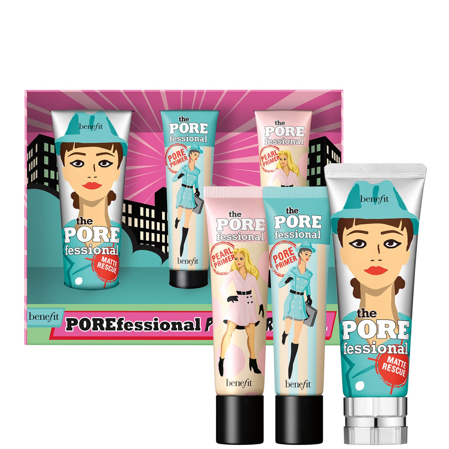 benefit Porefessional Power Trio Deal Mattifying Gel & Pore Minimising Face Primer Set (Worth £85.00)