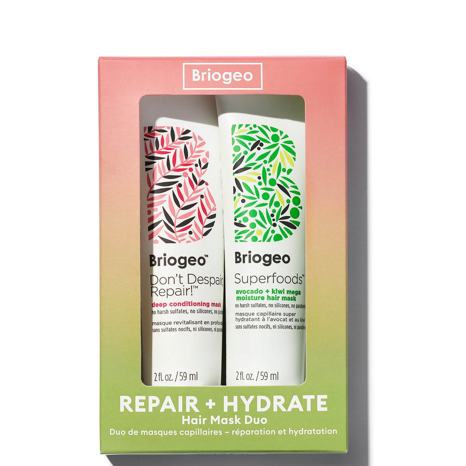 Briogeo Hair Repair and Hydrate Mini Hair Mask Travel Duo