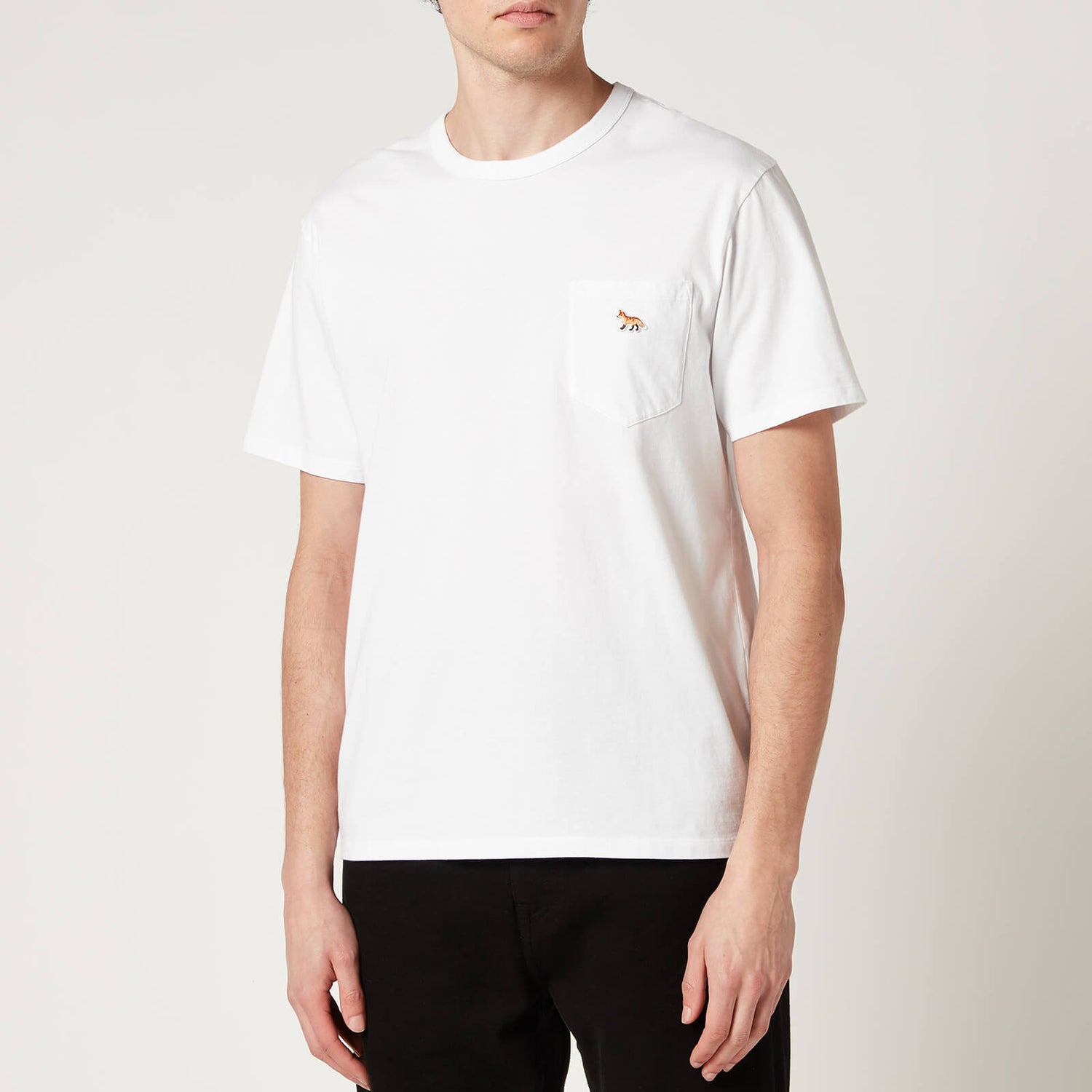Maison Kitsuné Men's Profile Fox Patch Pocket T-Shirt - White - S