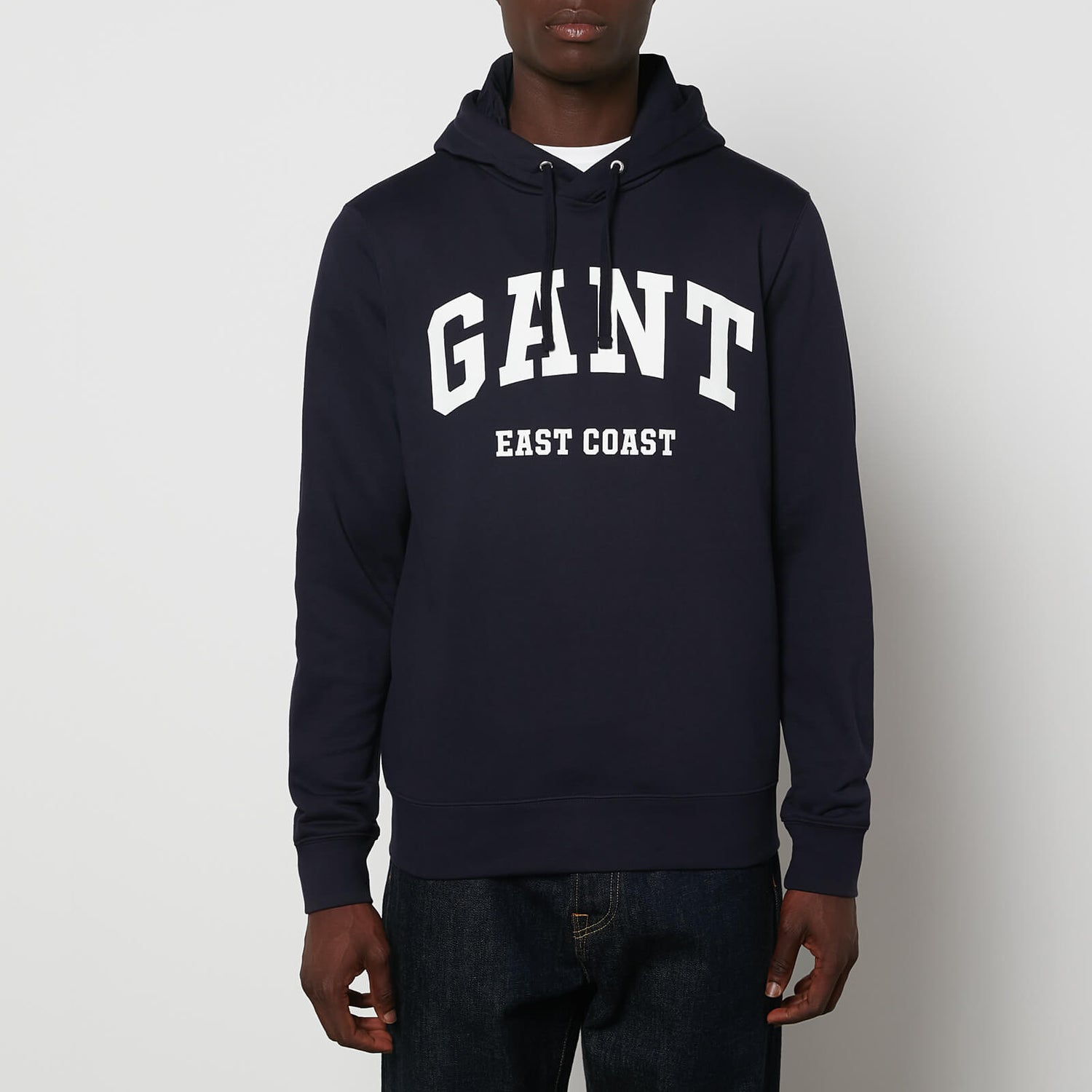 GANT Men's Chest Logo Pullover Hoodie - Evening Blue - S