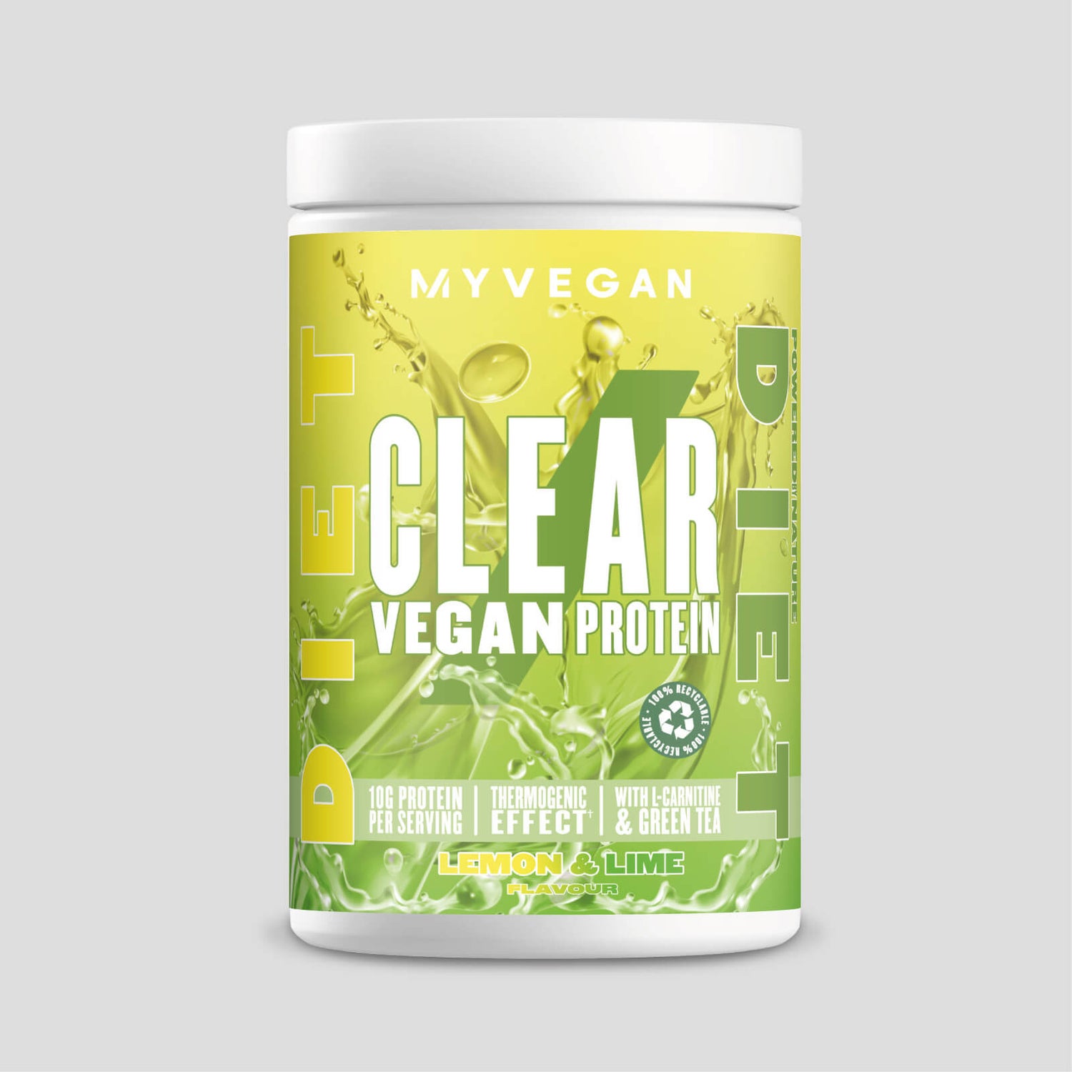 Myvegan Clear Vegan Diet (CEE) - 20servings - Lamaie galbena & Lamaie verde