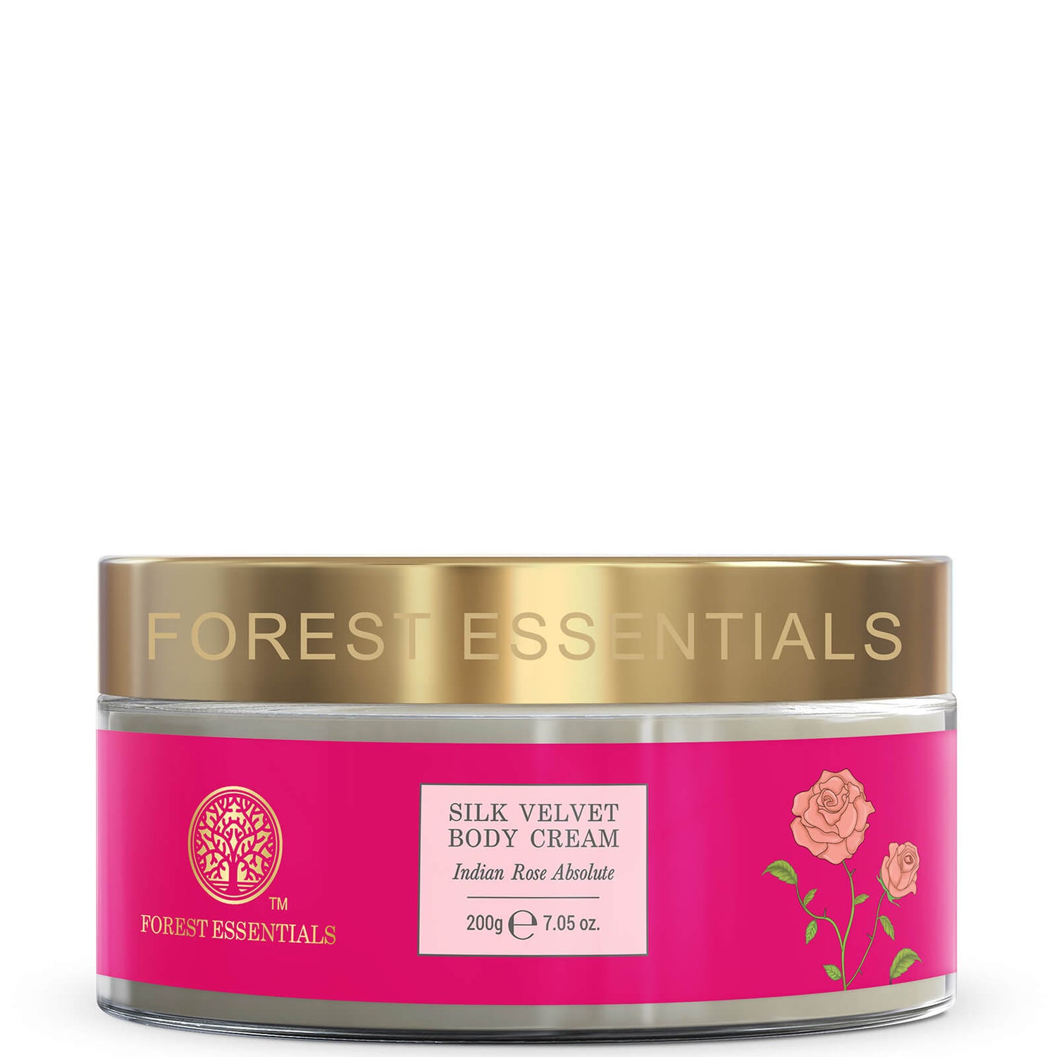 Forest Essentials Silk Velvet Body Cream - Indian Rose Absolute 200g