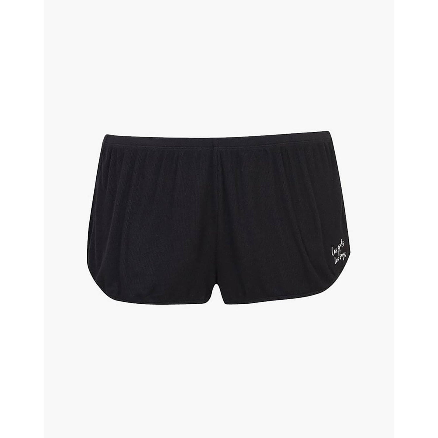 Les Girls Les Boys Fine Rib Shorts - Black