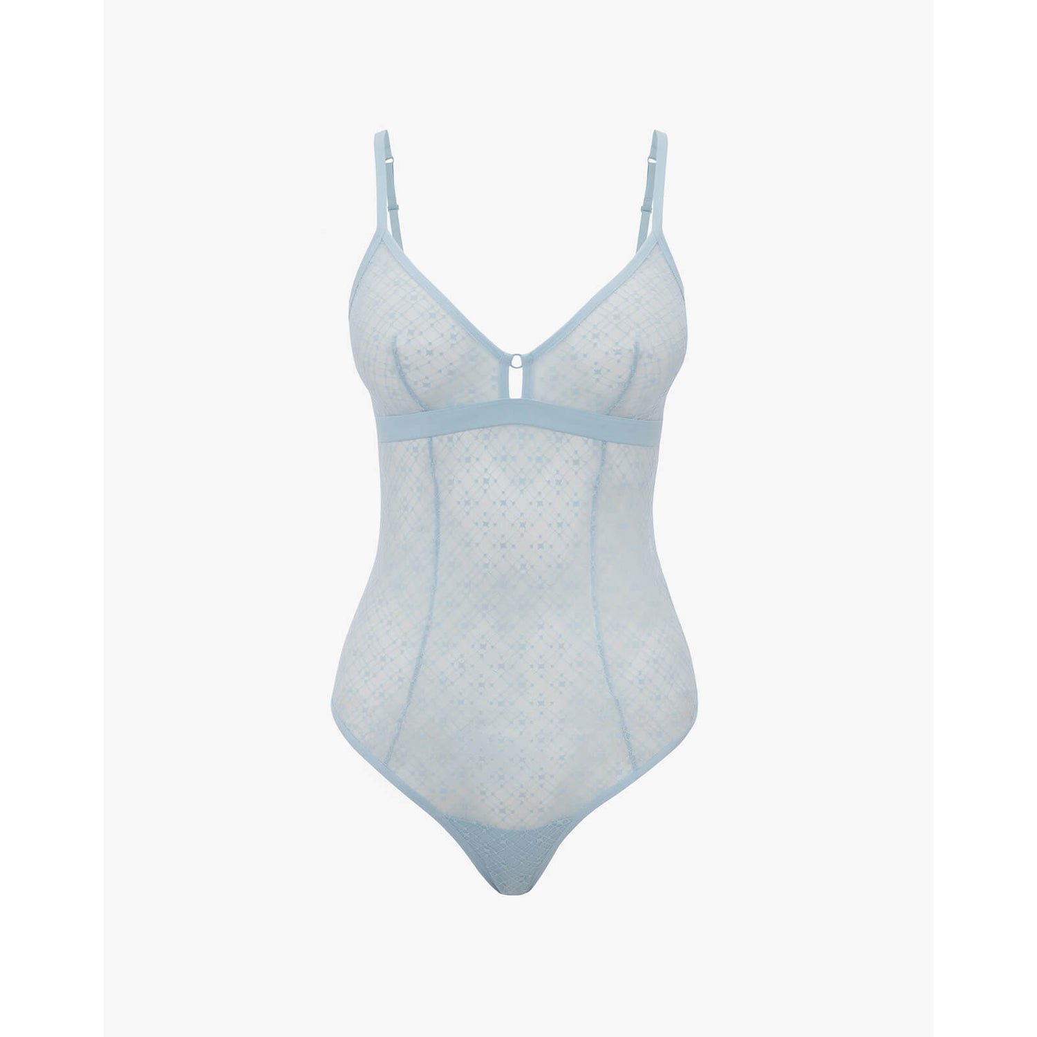 Les Girls Les Boys Diamond Mesh Bodysuit - Spring Blue
