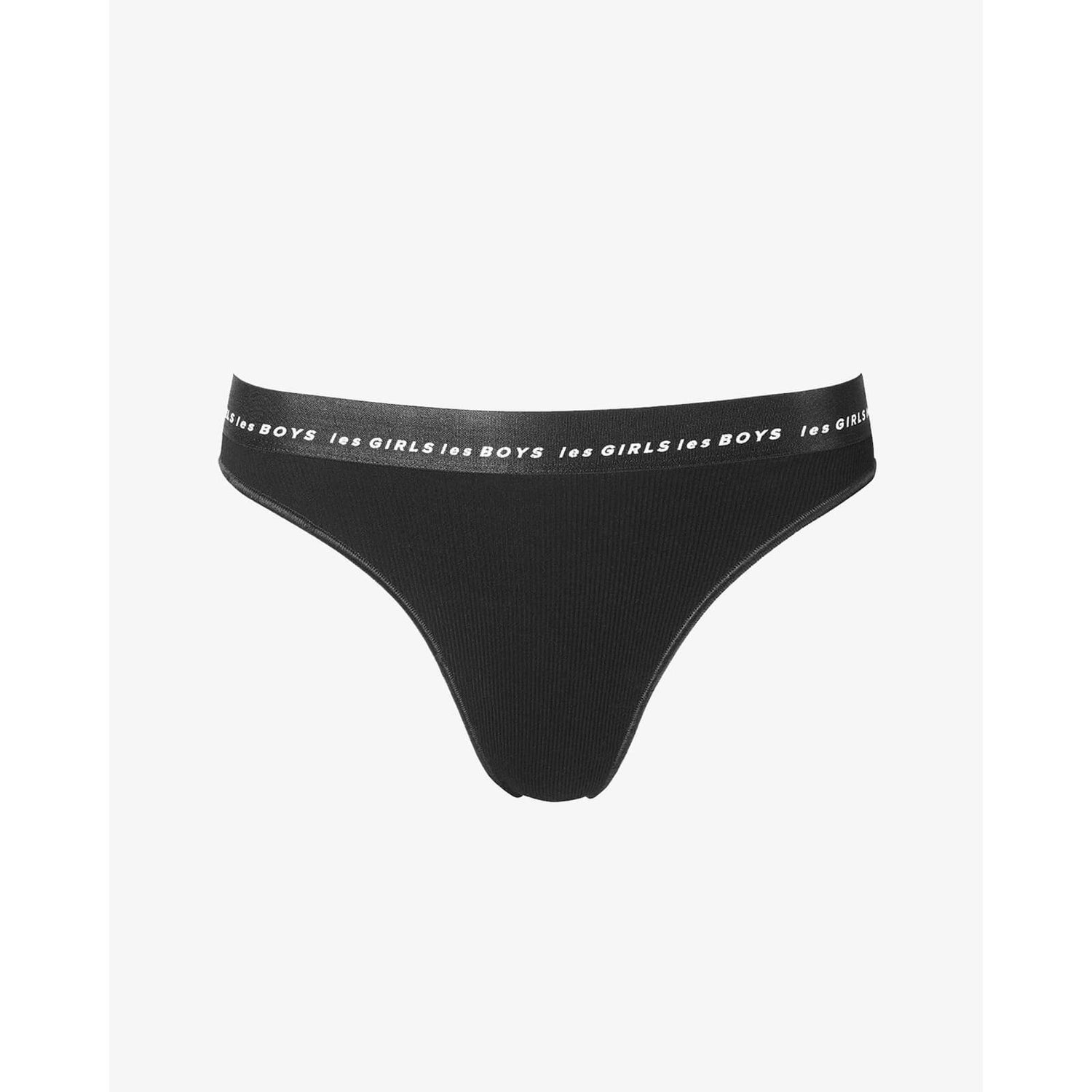 Les Girls Les Boys Bamboo Rib Briefs - Black