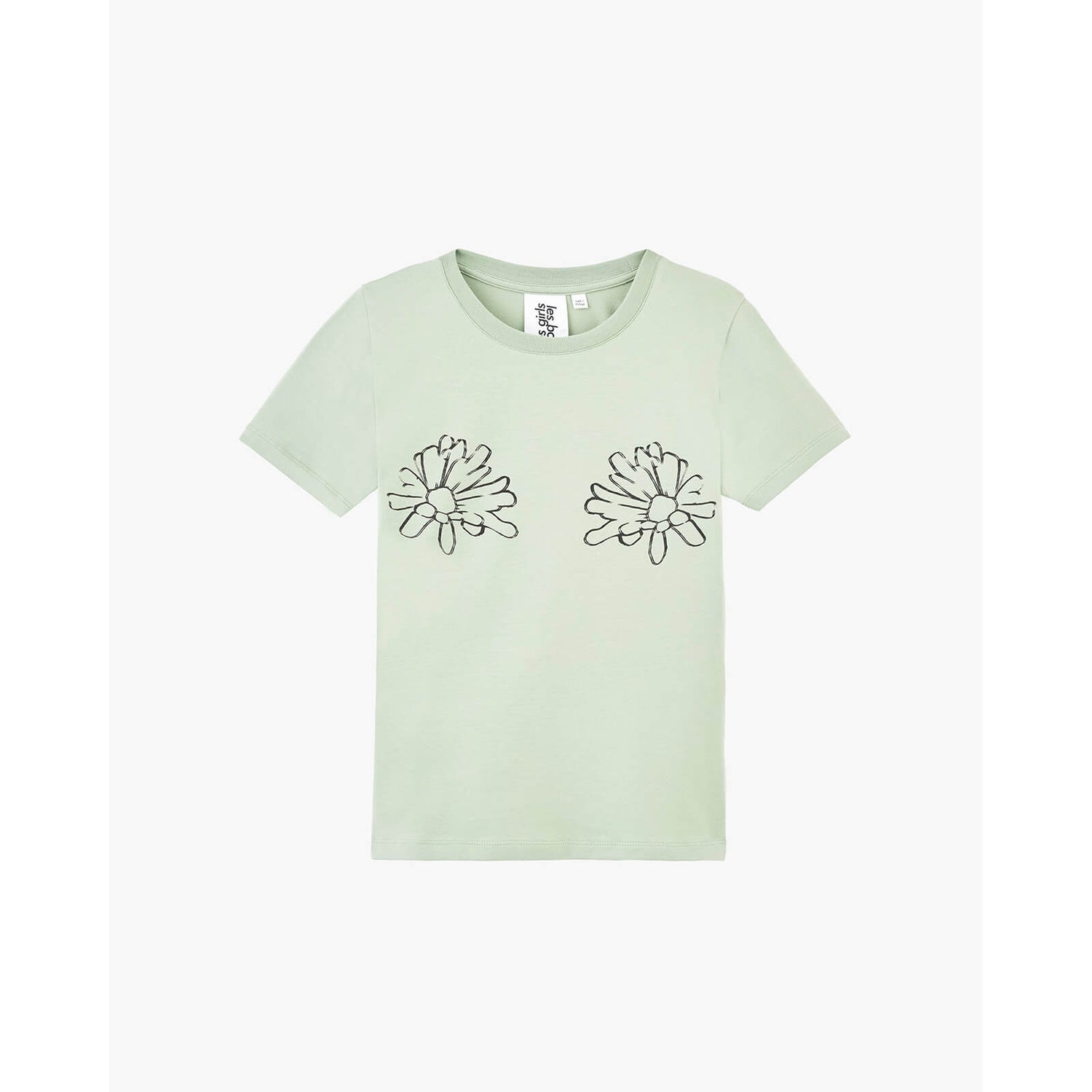 Les Girls Les Boys Floral Print Baby T-Shirt - Sage