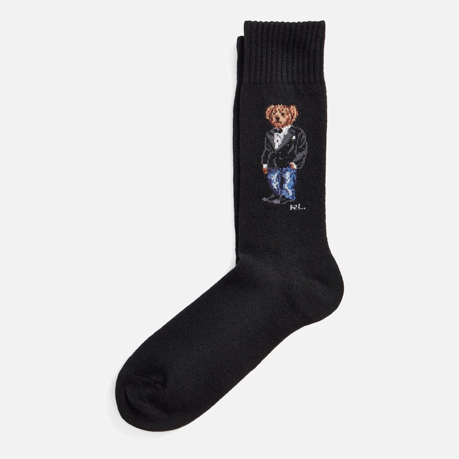 Polo Ralph Lauren Men's Bear Single Pack Socks - Black