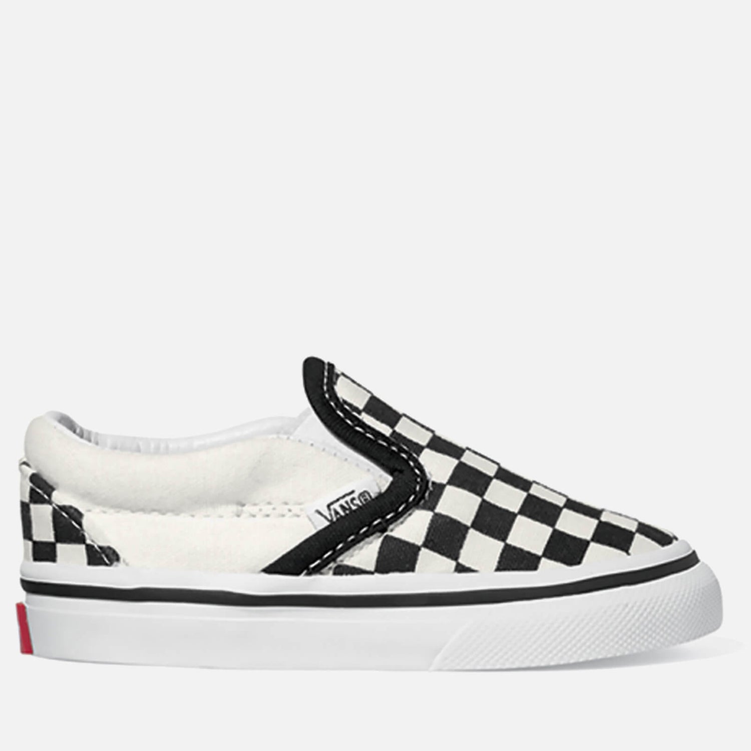 Vans Toddlers' Classic Slip On Checkerboard Trainers - Black / White - UK 3 Baby