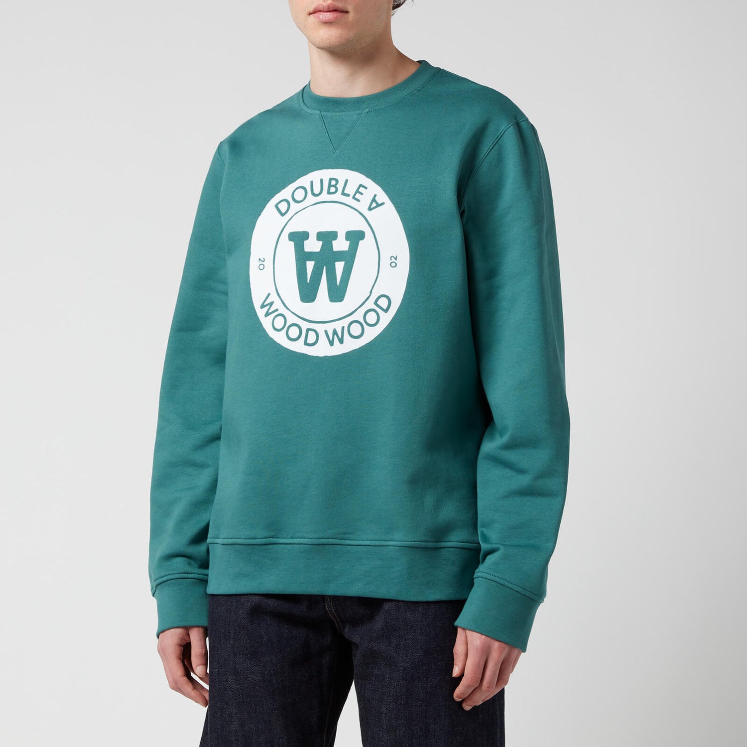 Wood Wood Men's Tye Crest Pullover Sweatshirt - Sea Green - XL
