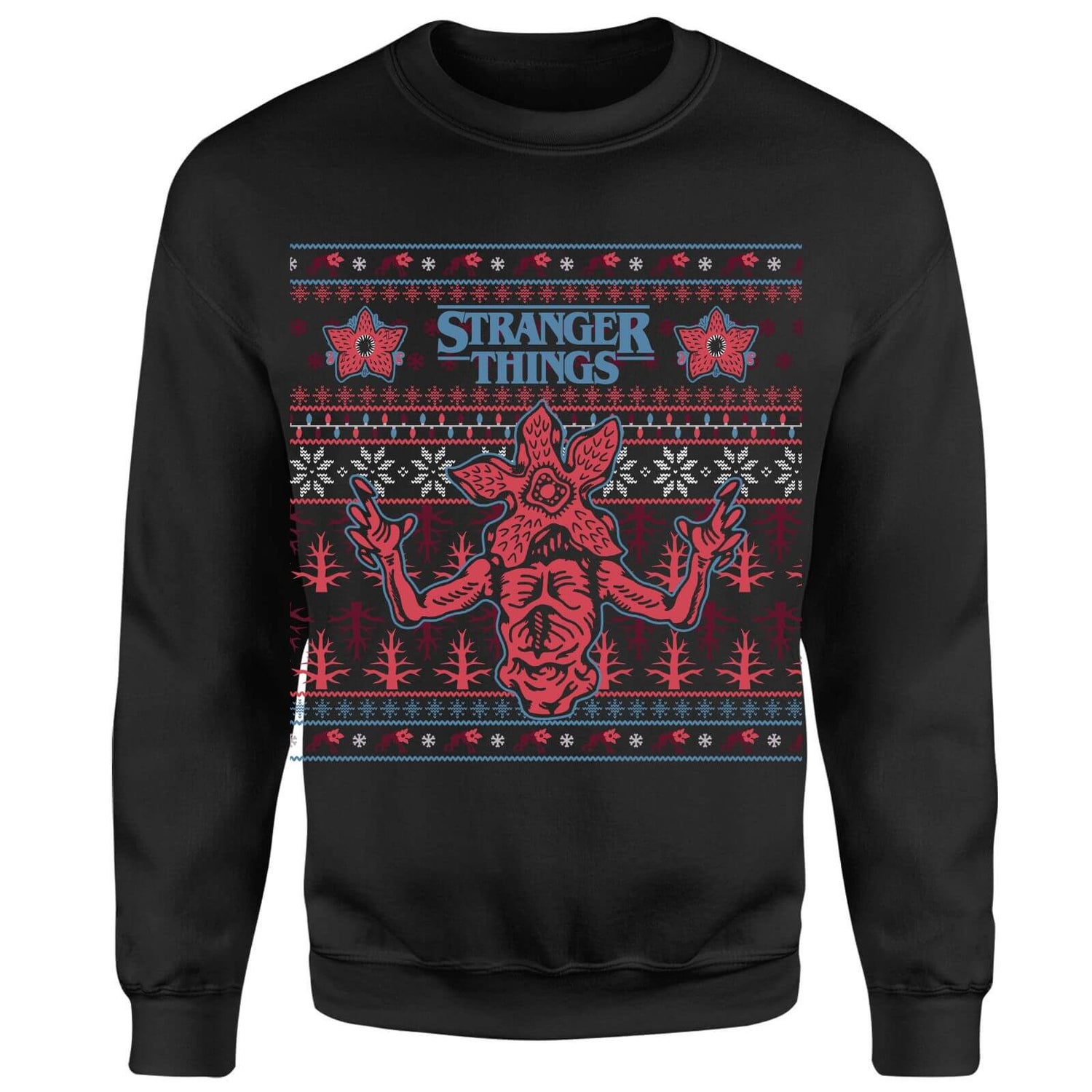 Stranger Things Christmas Deomogorgon Unisex Sweatshirt - Black