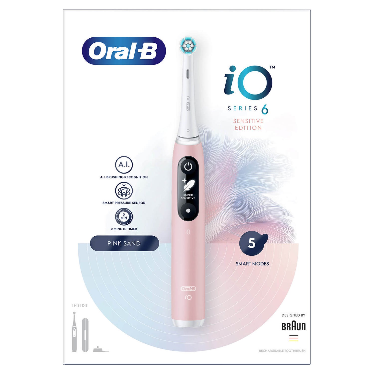 Oral-B iO 6 Sensitive Edition Elektrische Tandenborstel Roze