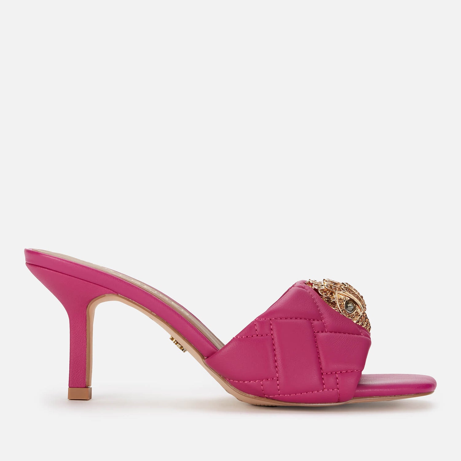 Kurt Geiger London Women's Kensington Leather Heeled Mules - Fuchsia