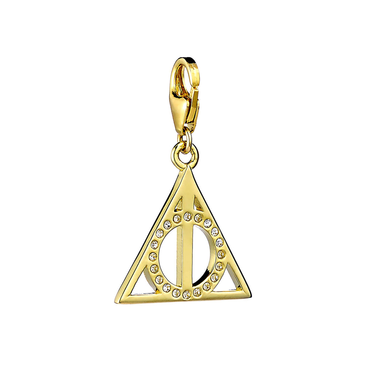 Harry Potter Sterling Silver Deathly Hallows Gold Plated Clip On Charm