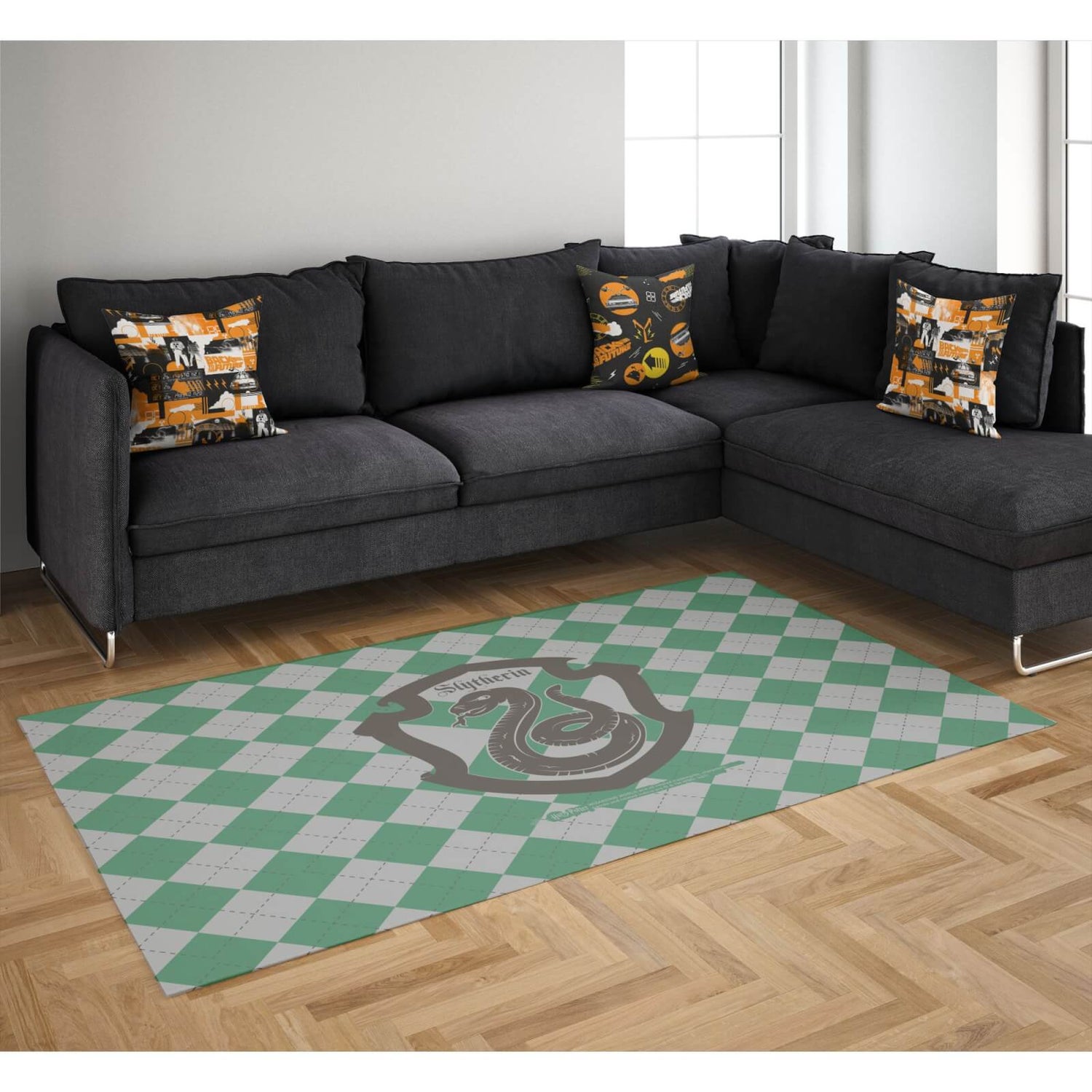 Decorsome x Harry Potter Slytherin Shield Woven Rug