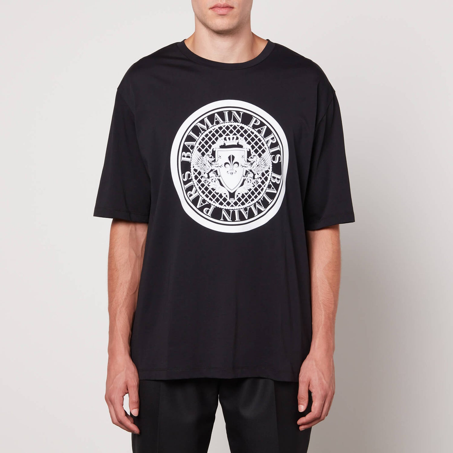 Balmain Logo-Flocked Cotton-Jersey T-Shirt - XL