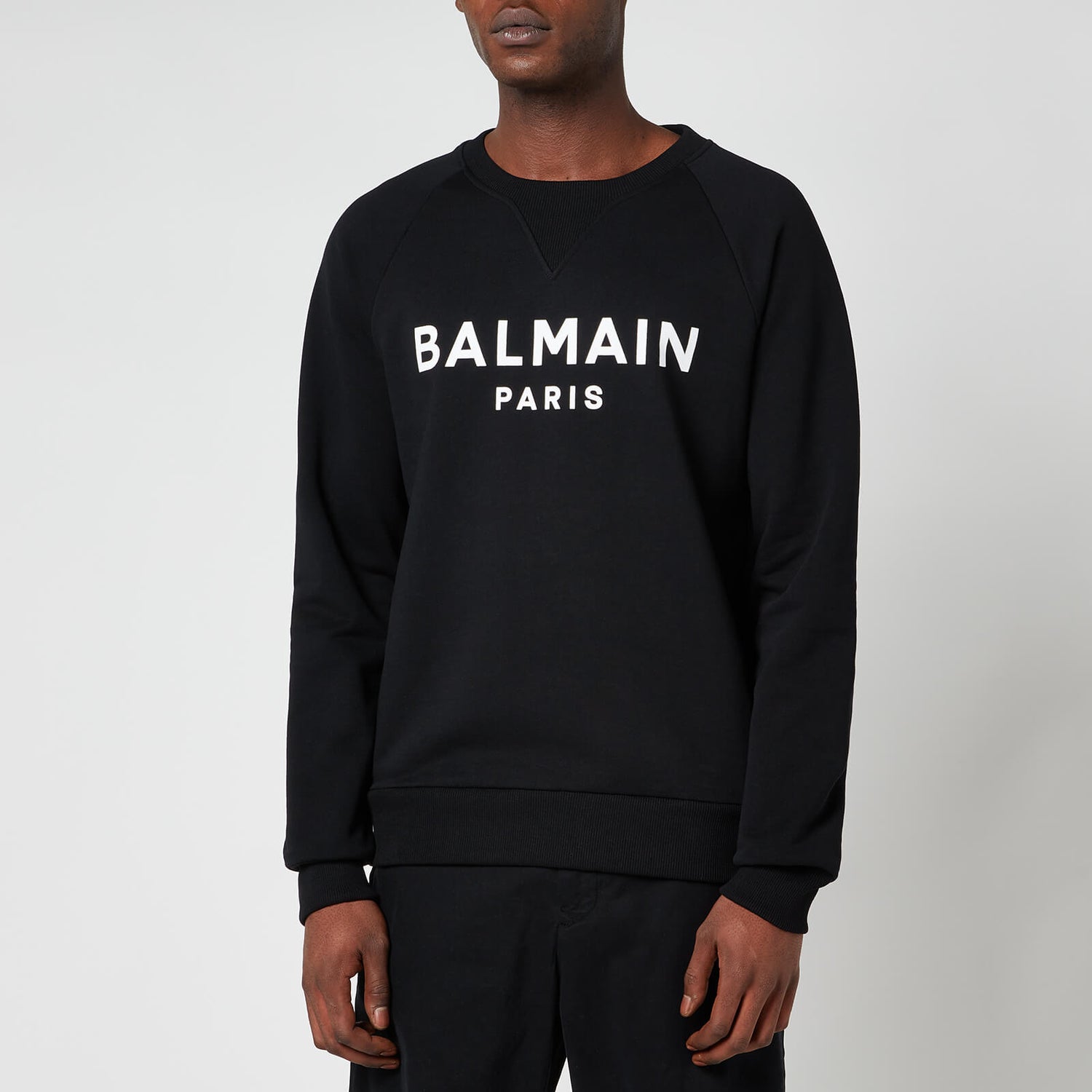 Balmain Men's Printed Sweatshirt - Black/White - S