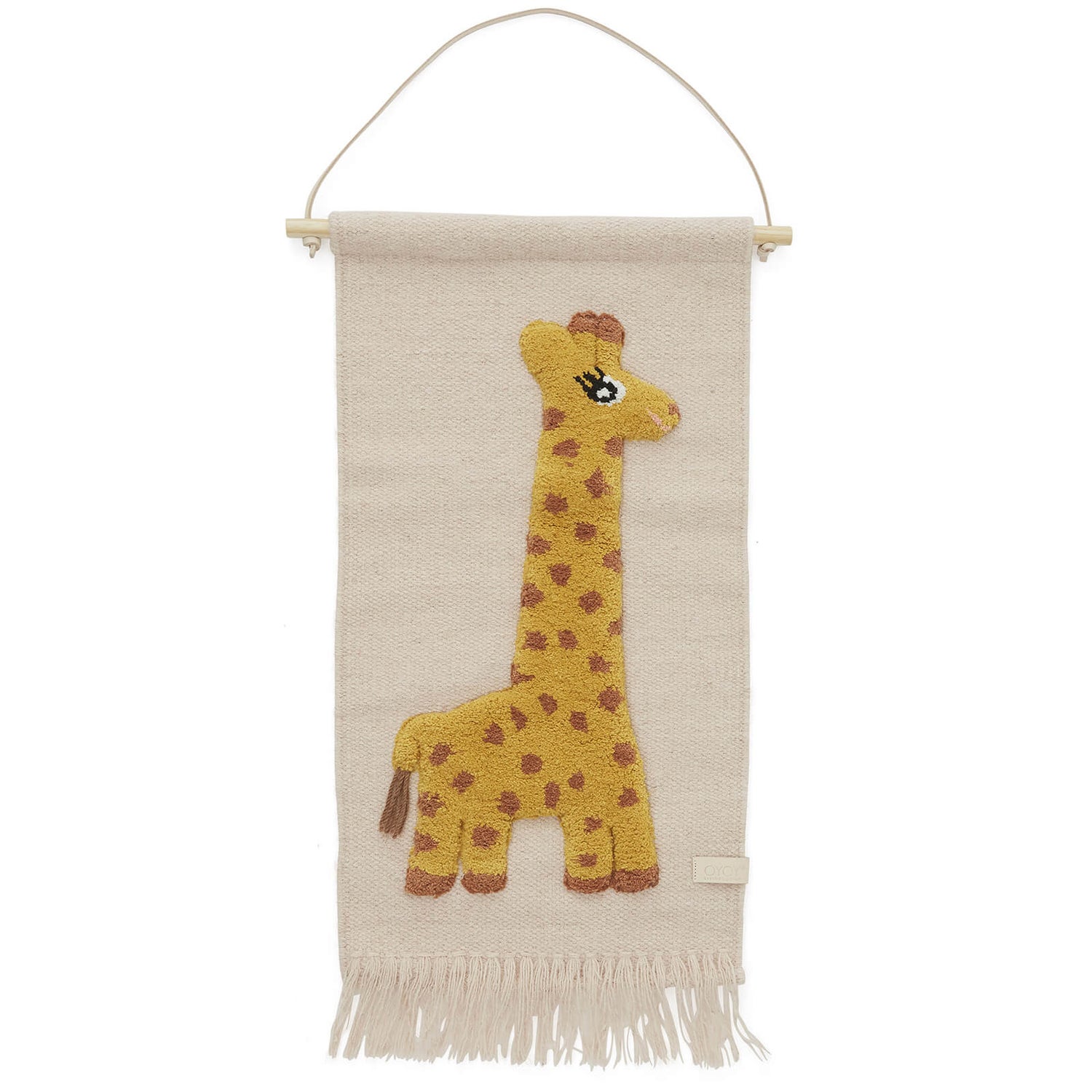 OYOY Mini Giraffe Wallhanger - Rose