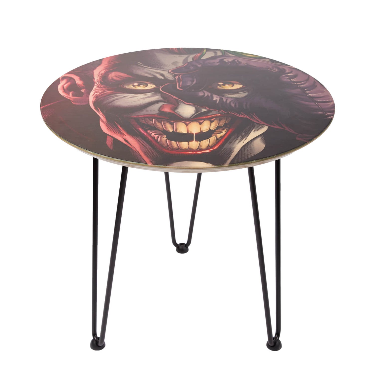 Decorsome x DC Crazy Eye Joker Wooden Side Table - Silver