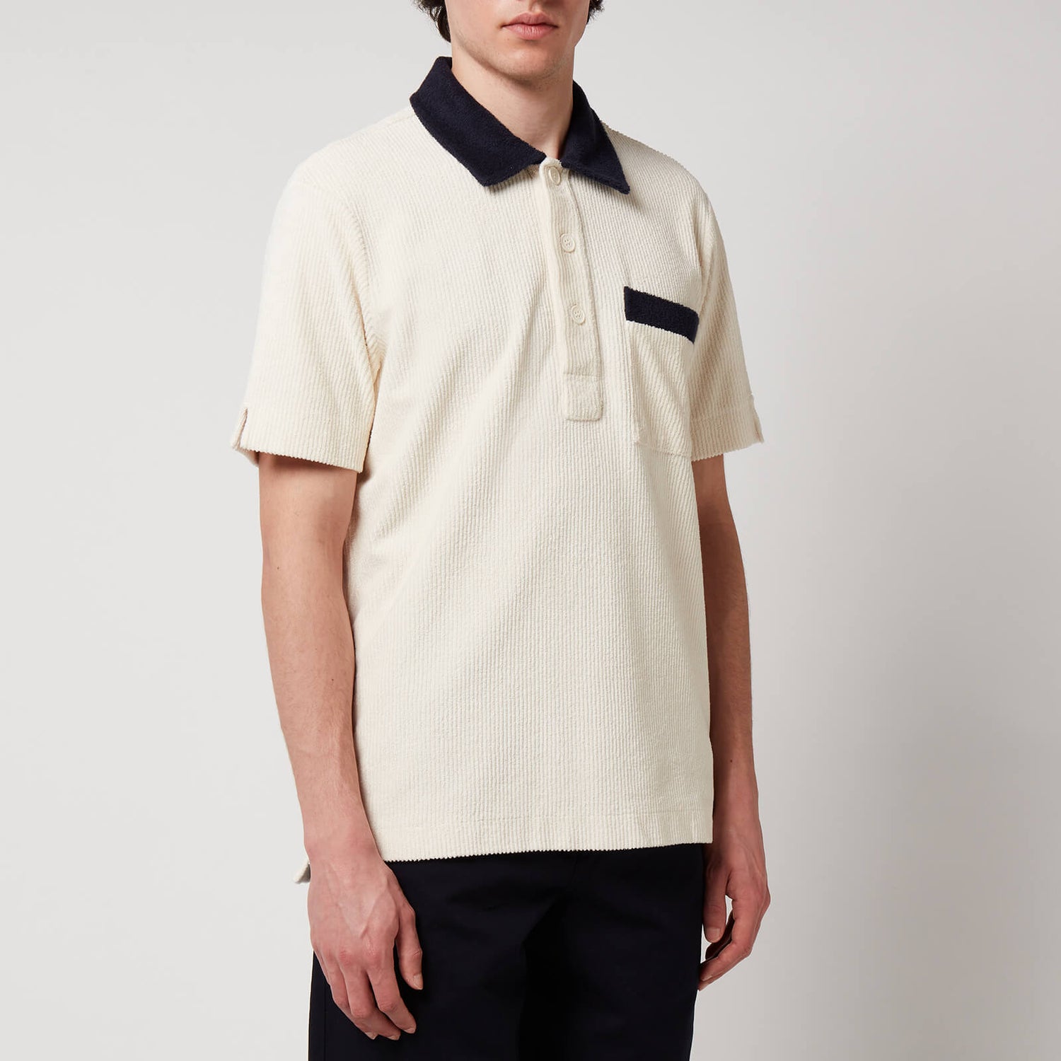 Orlebar Brown Men's Atholl Polo Shirt - White Sand - S