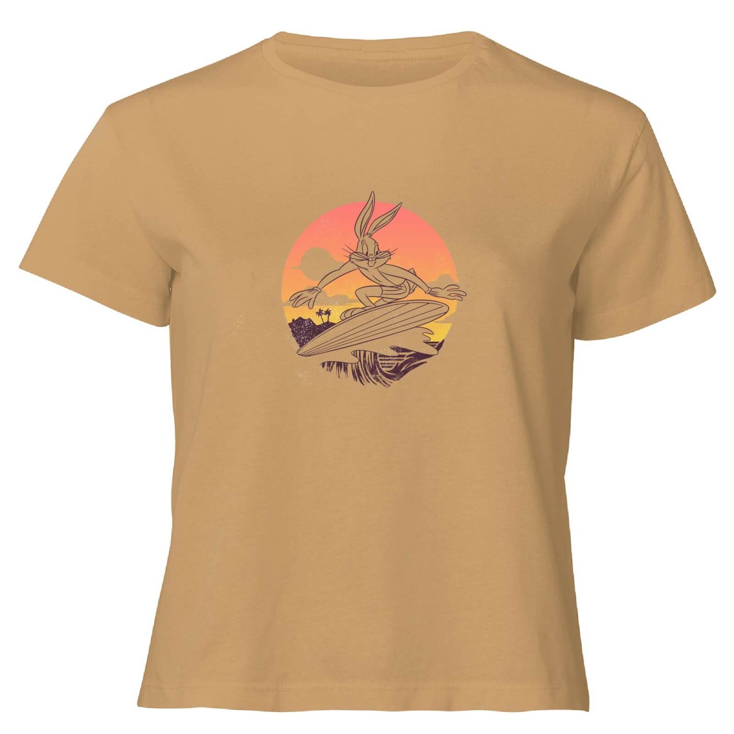 Camiseta corta para mujer Looney Tunes Surf - Tan