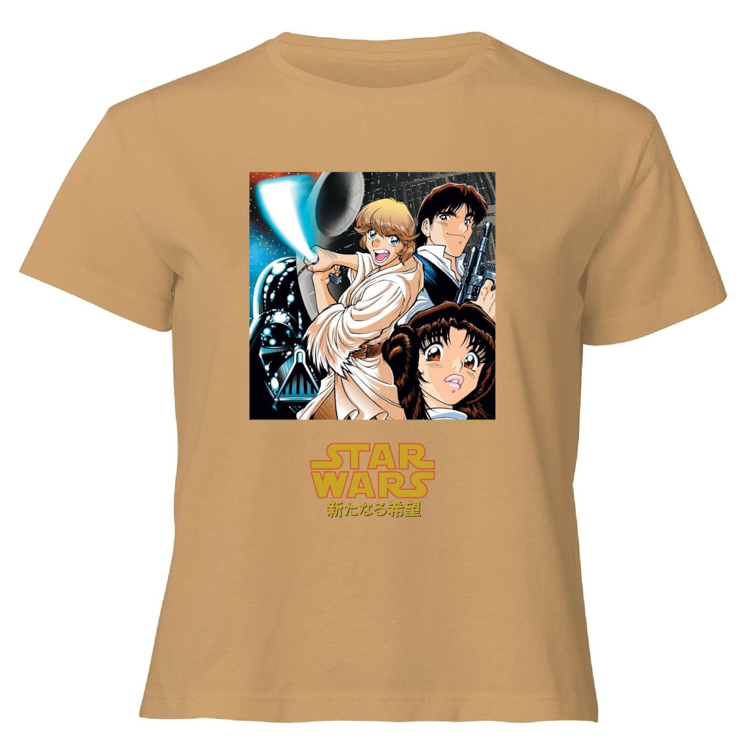 Star Wars Manga Style Women's Cropped T-Shirt - Tan