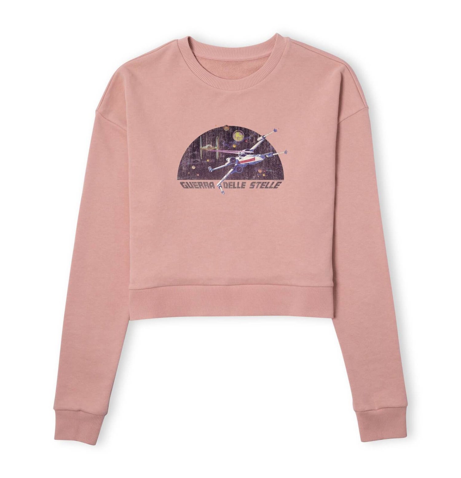 Star Wars X-Wing Italian Women's Cropped Sweatshirt - Dusty Pink