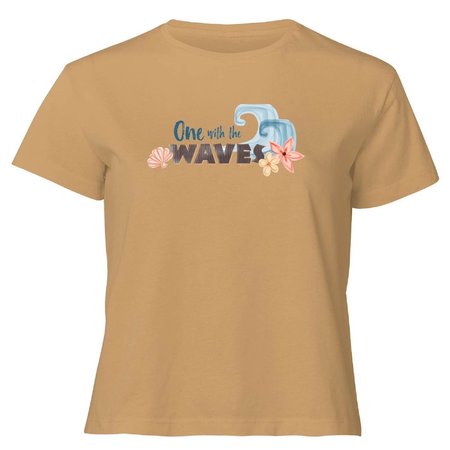 Moana One With The Waves Women's Cropped T-Shirt - Tan