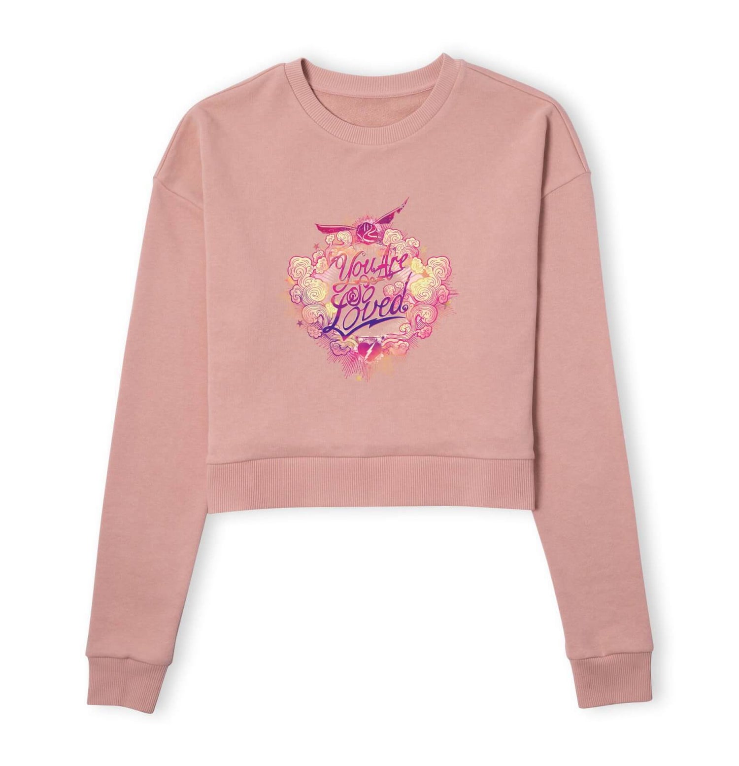 Harry Potter You Are So Loved Women's Cropped Sweatshirt - Dusty Pink