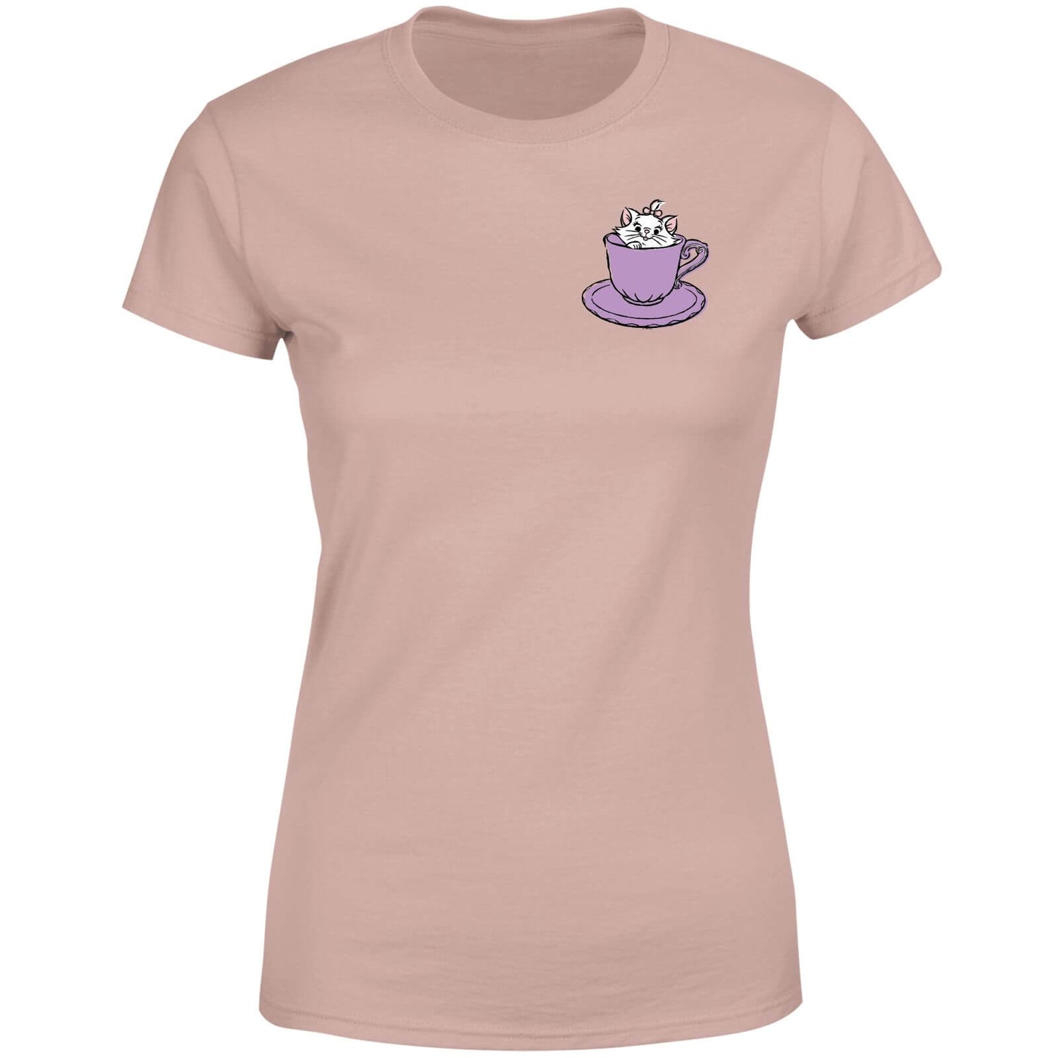 Disney Aristocats Marie Teacup Women's T-Shirt - Dusty Pink - XL - Dusty pink