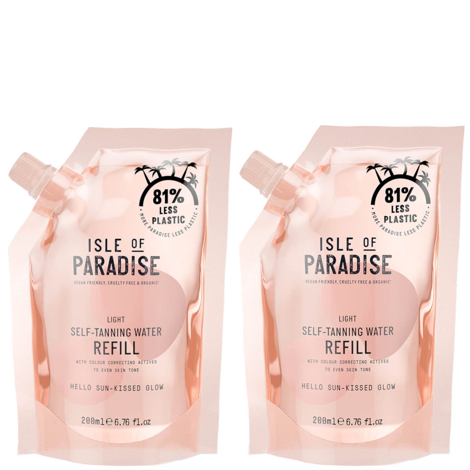 Isle of Paradise Light Self-Tanning Water Refill Duo