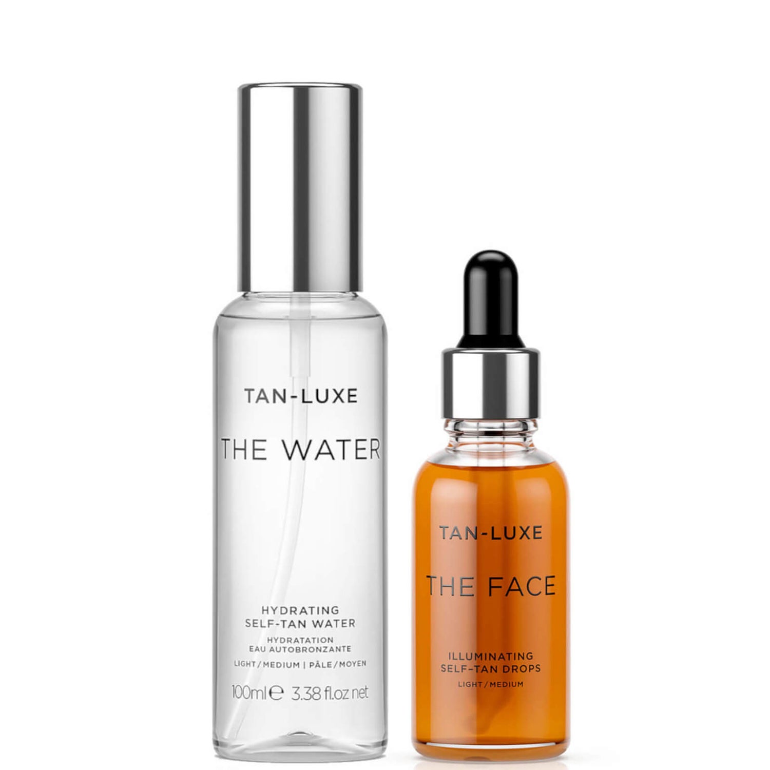Tan-Luxe Travel Size The Face and The Water Bundle - Light-Medium