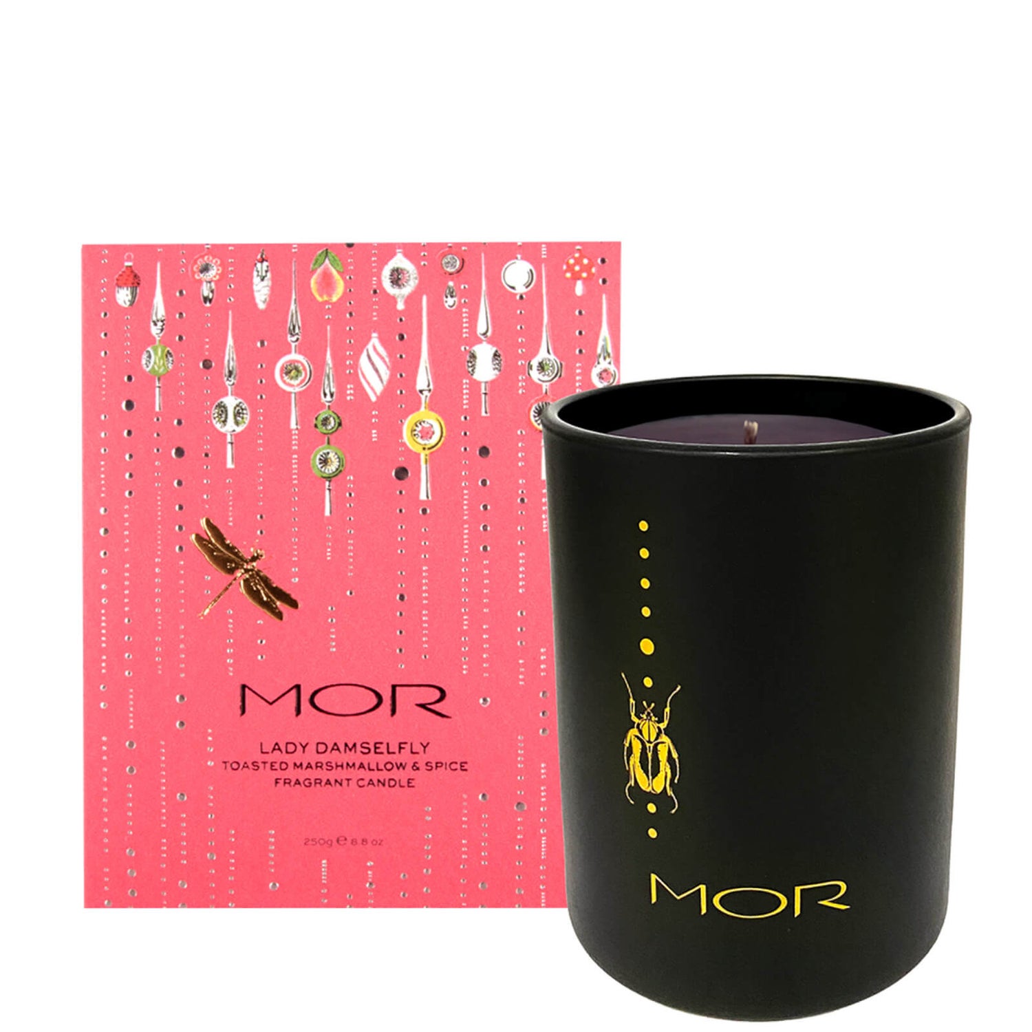 MOR Lady Damselfly Fragrant Candle Toasted Marshmallow and Spice 250g