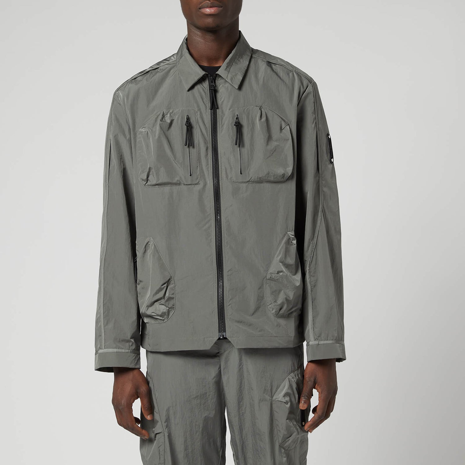 Trellick Nylon Overshirt - Mid Grey 