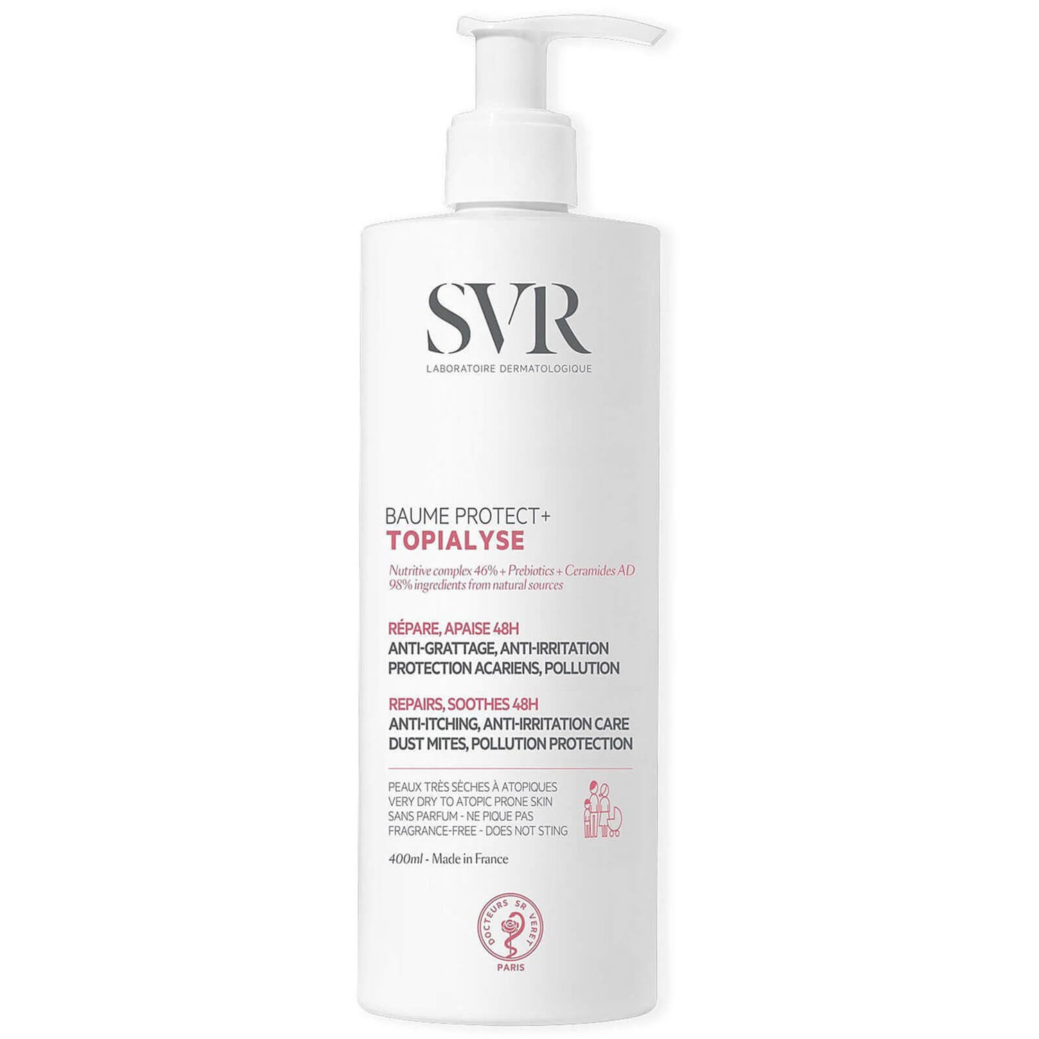 SVR Topialyse Protect+ Soothing and Moisturising Intensive Balm 400ml