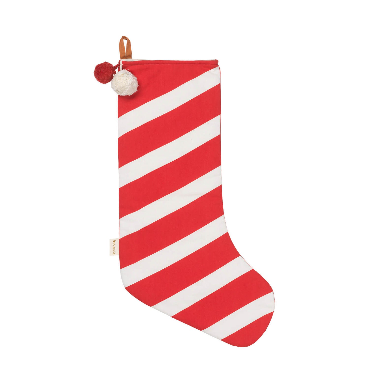 Fabelab Christmas Stocking Candycane - Holly Red