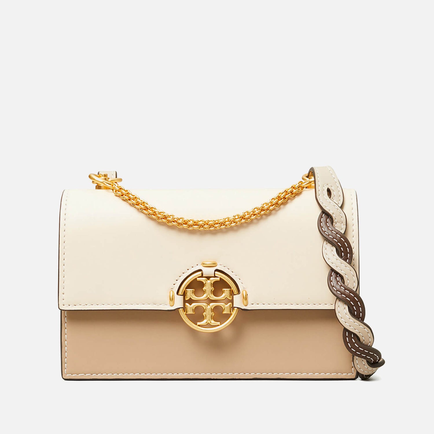 Tory Burch Women's Miller Color-Block Mini Bag - Brie/Almond Flour