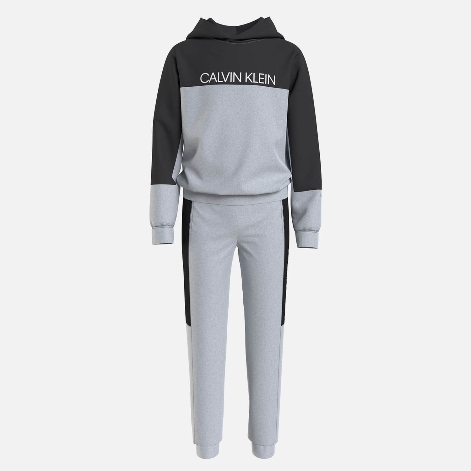 Calvin Klein Colour Block Hoodie Sweatpants Set - Light Grey Heather
