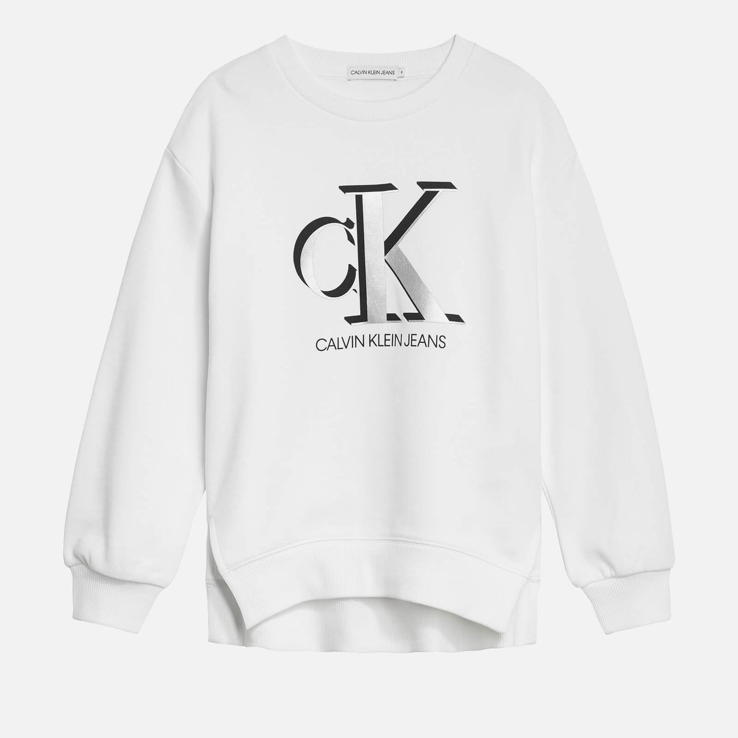 Calvin Klein Kids' Contrast Monogram Sweatshirt - Bright White