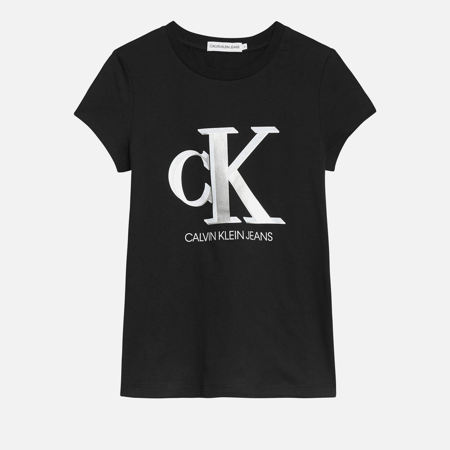 Calvin Klein Kids' Contrast Monogram Slim T-Shirt - Ck Black - 8 Years