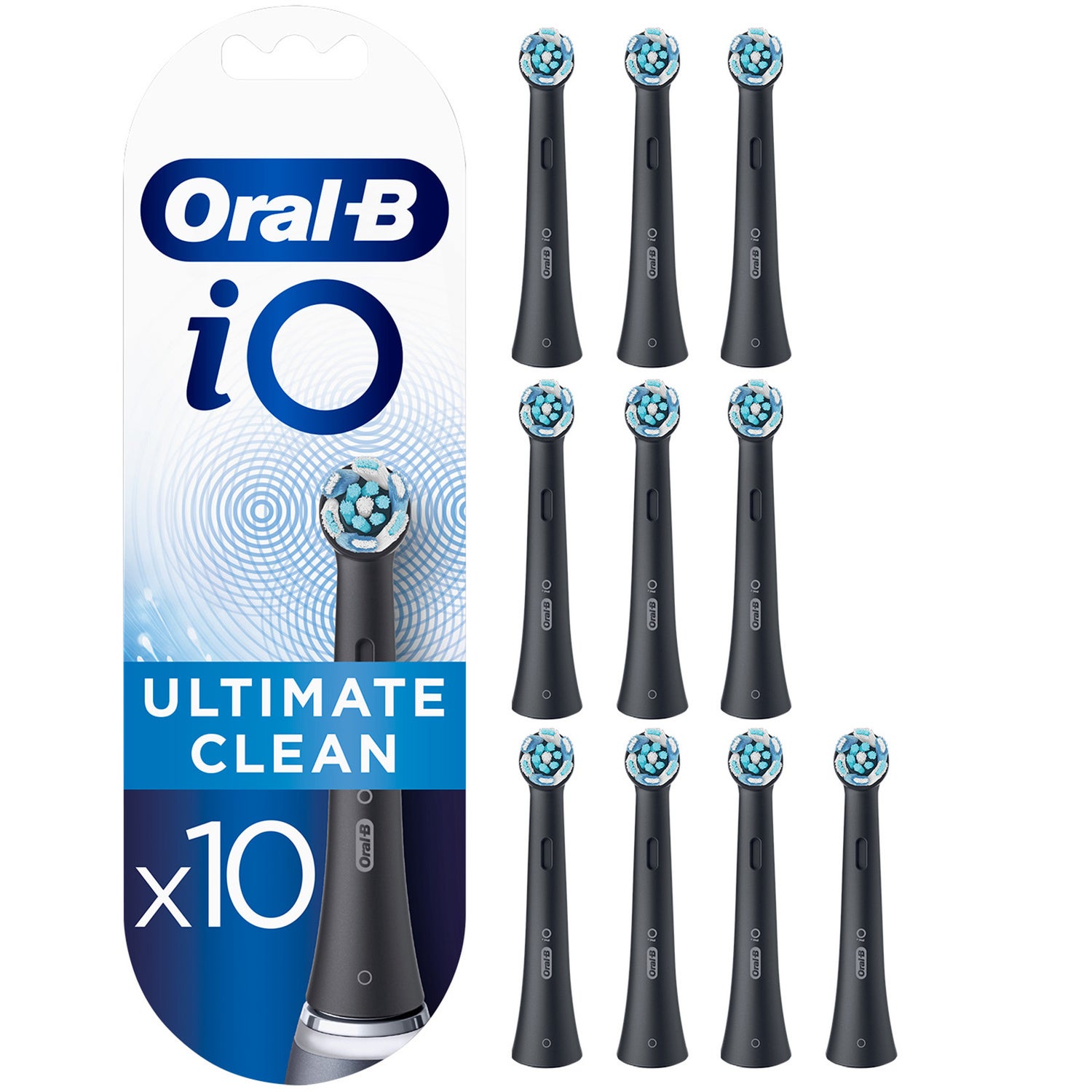 Oral-B iO Ultimate Clean Opzetborstels Zwart, 10 Stuks