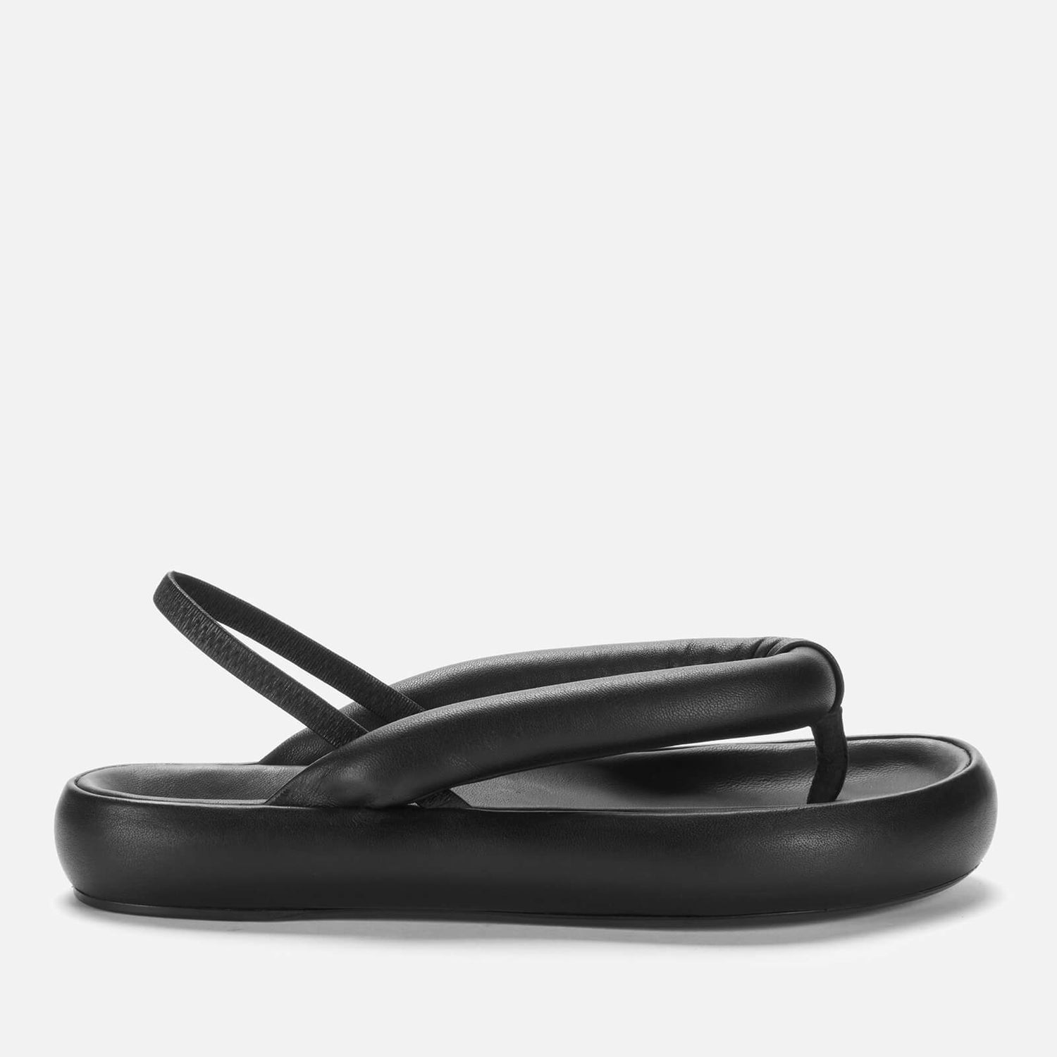 Isabel Marant Women's Orene Puffy Leather Toe Post Sandals - Black - UK 3