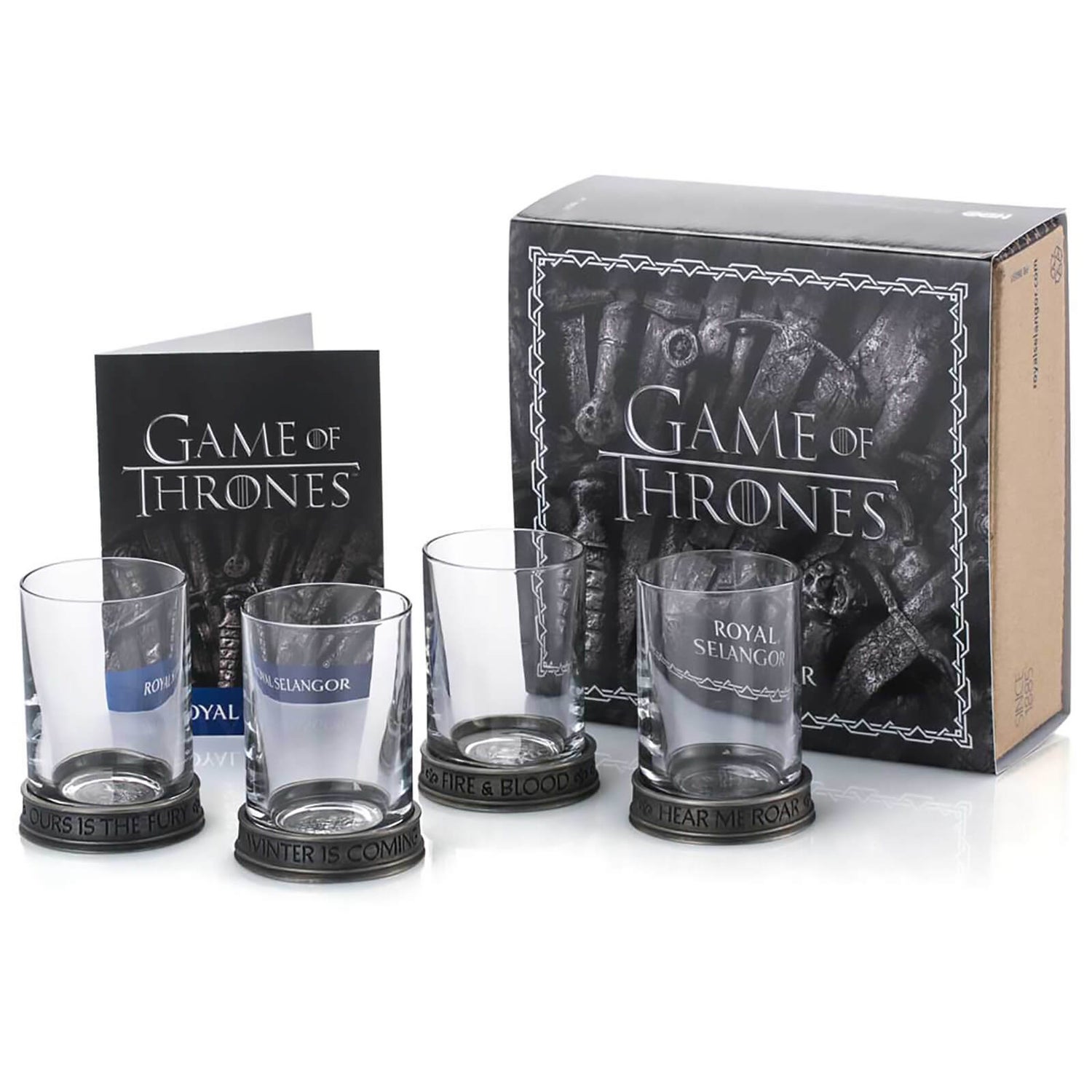 Royal Selangor Game of Thrones House Sigils Shot Glass Quartet