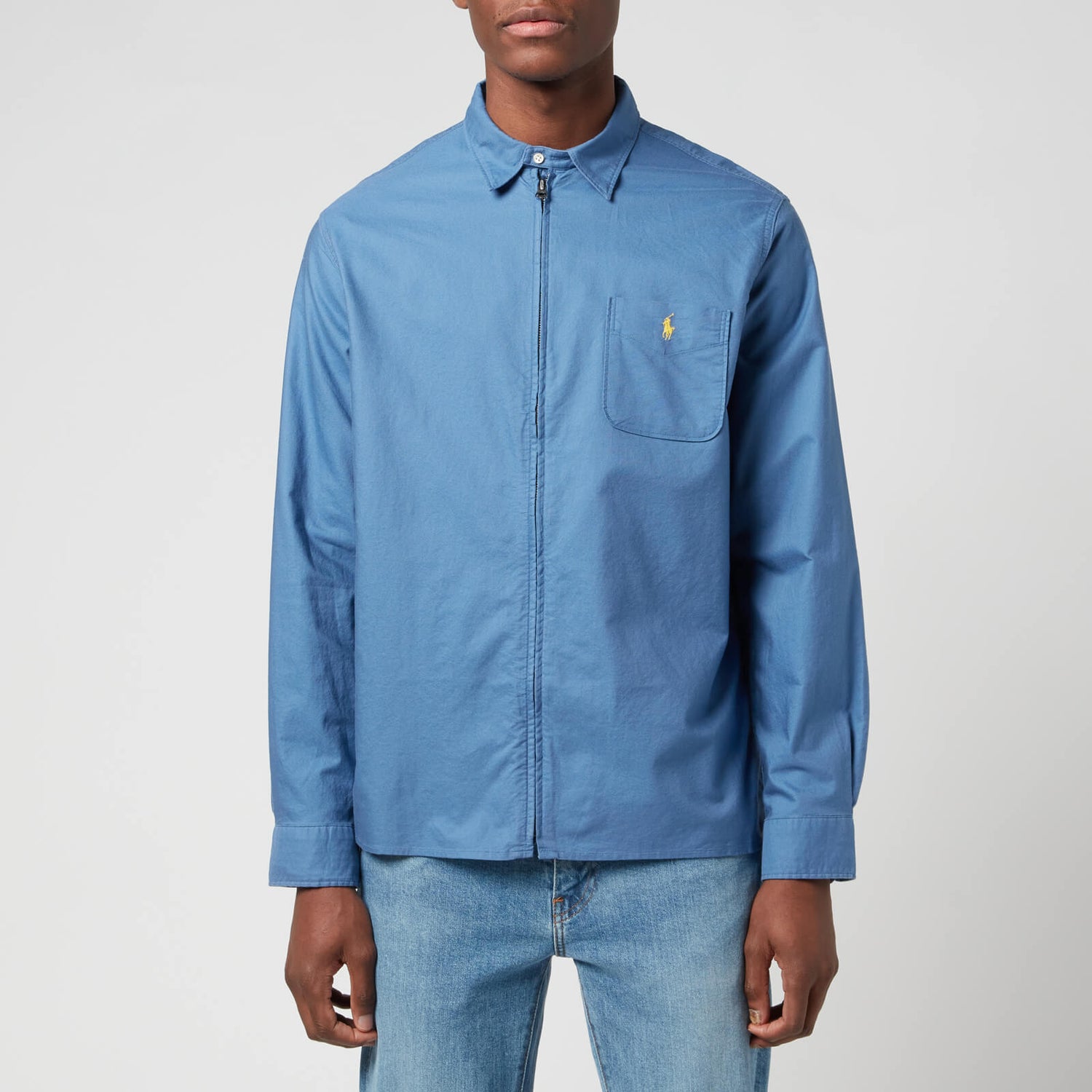 Polo Ralph Lauren Men's Zip-Through Shirt - Bastille Blue - XL