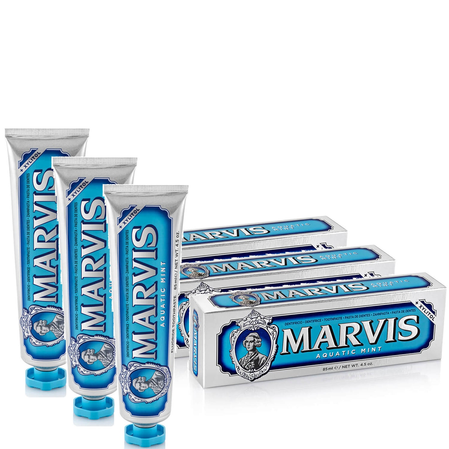 Marvis Aquatic Mint Toothpaste Trio