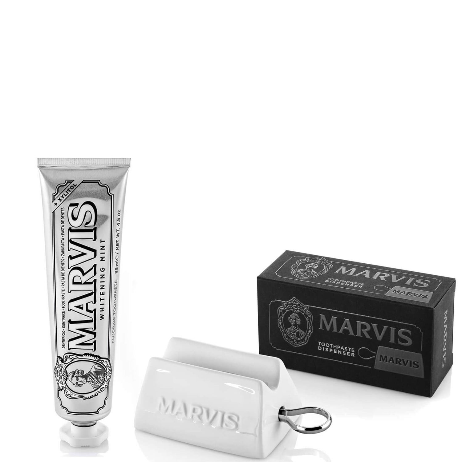 Marvis Whitening Mint Toothpaste and Squeezer Bundle
