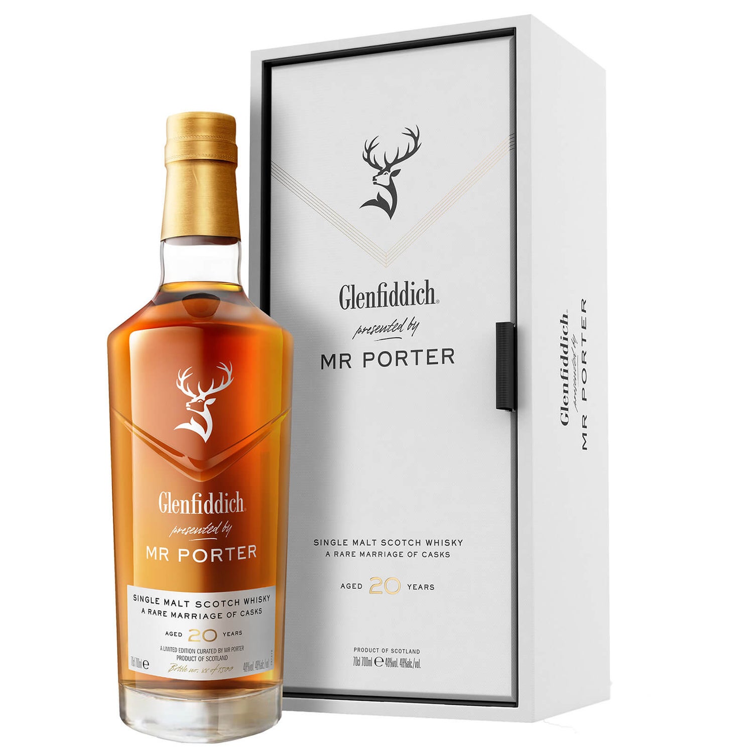 Glenfiddich Presented By MR PORTER, 20 Year Old Single Malt Scotch Whisky, 70cl