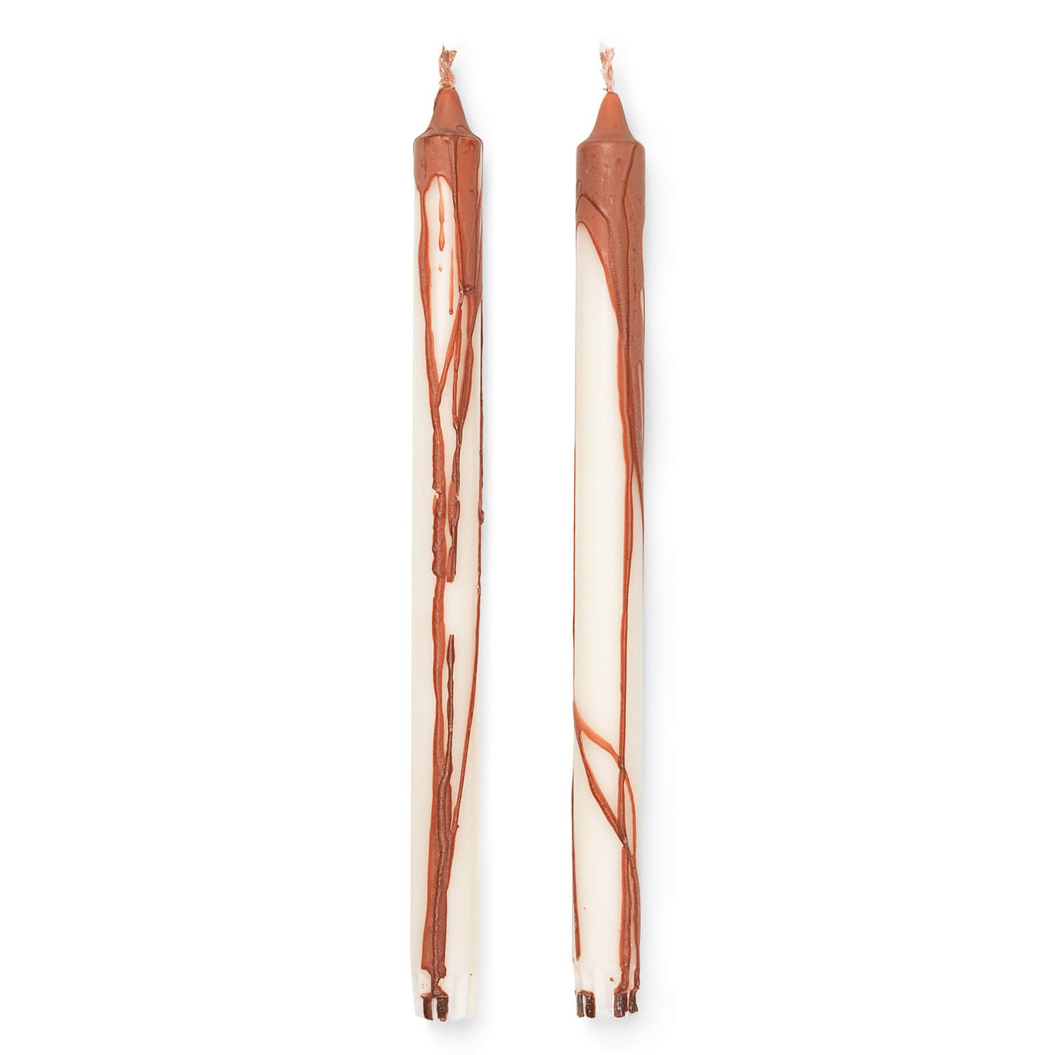 Ferm Living Dryp Candles - Set of 2 - Rust