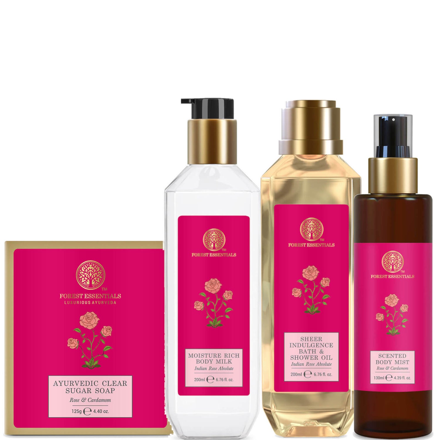 Forest Essentials Indian Rose Absolute Body Care Regime