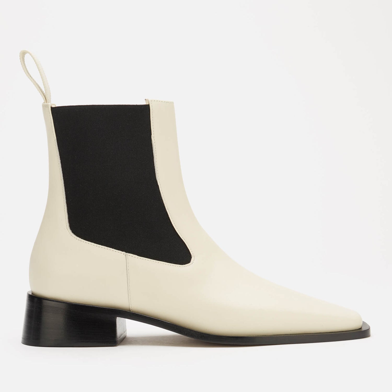 Neous Women's Revati Leather Chelsea Boots - Cream/Black - UK 3
